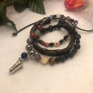 2.  Starbucks like venti cup, Surrounded by chakra and floral  beads